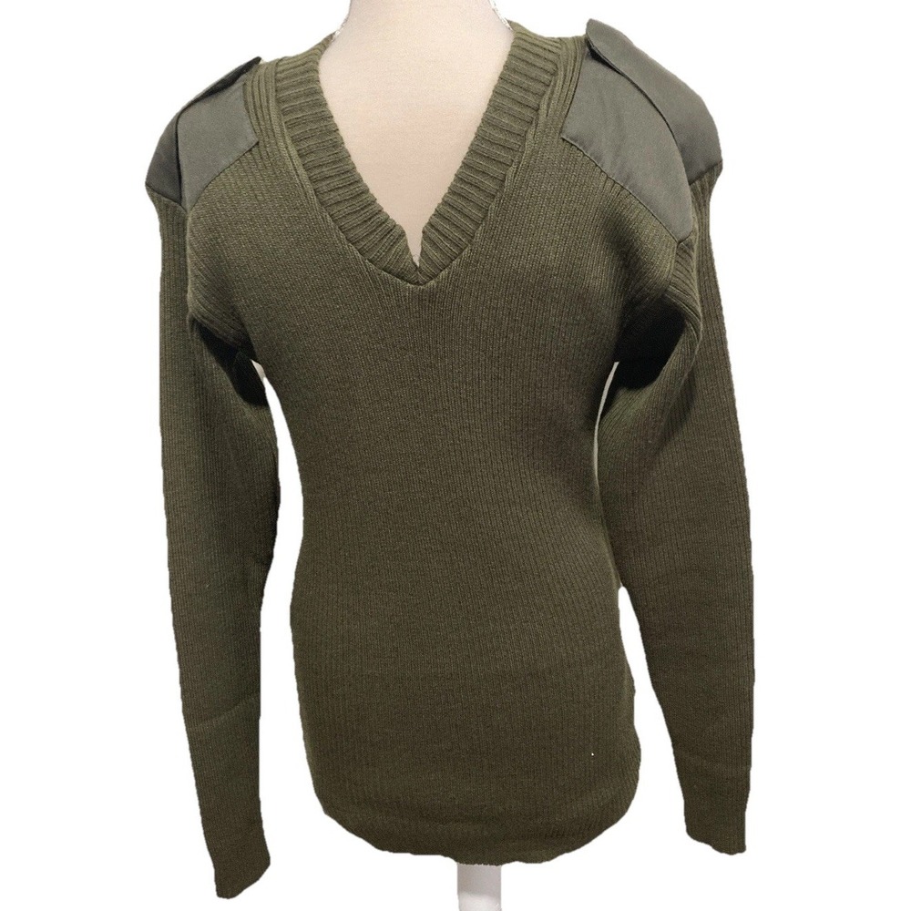 Military Commando Sweater Mens 2XL Olive Green Tactical Utility Rib Knit